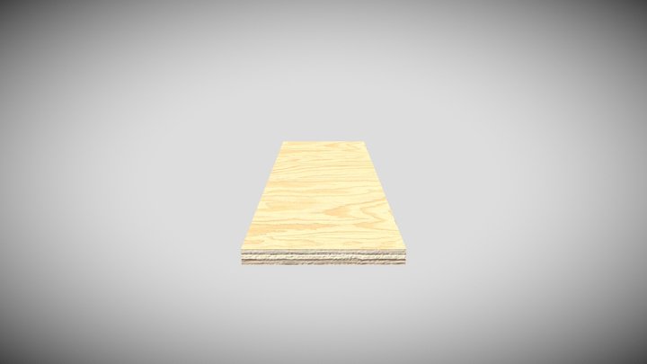 wooden plywood plank 3D Model