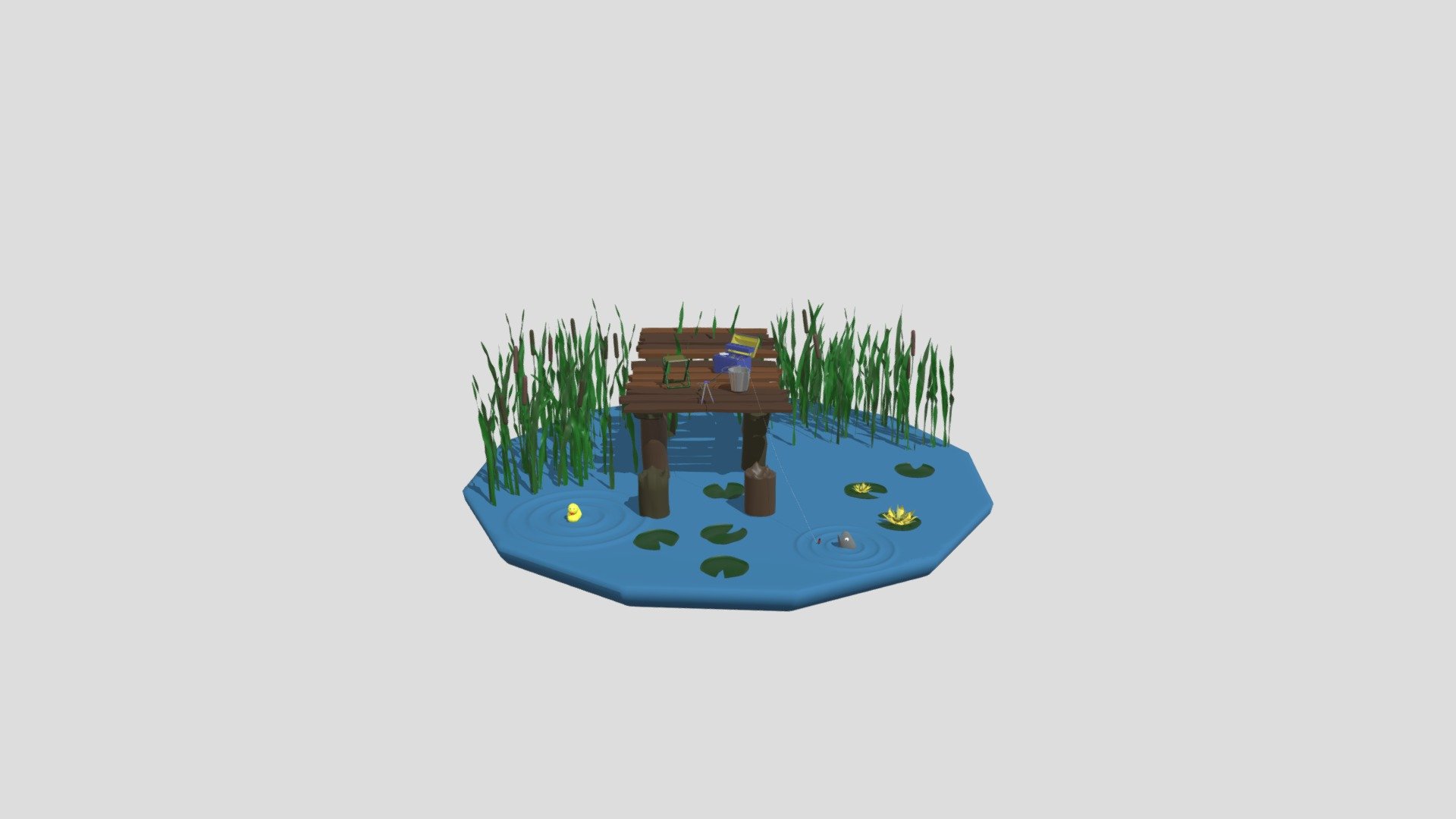 Fishing - Download Free 3D Model By Babbaloon [c4374da] - Sketchfab