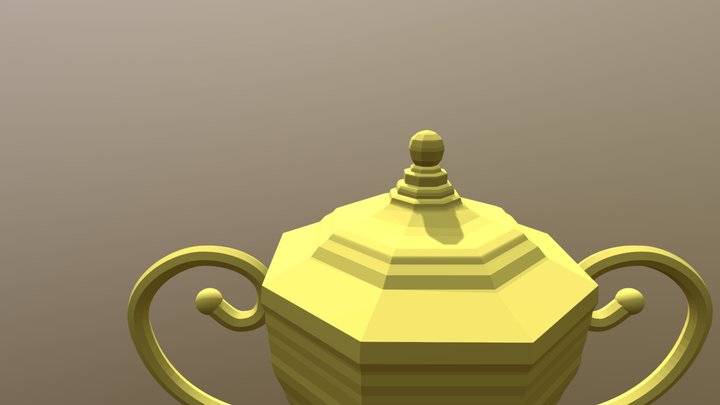 [Trabalho] Troféu feito com linhas 3D Model