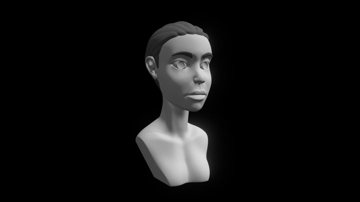 Woman's stylized bust 3D Model