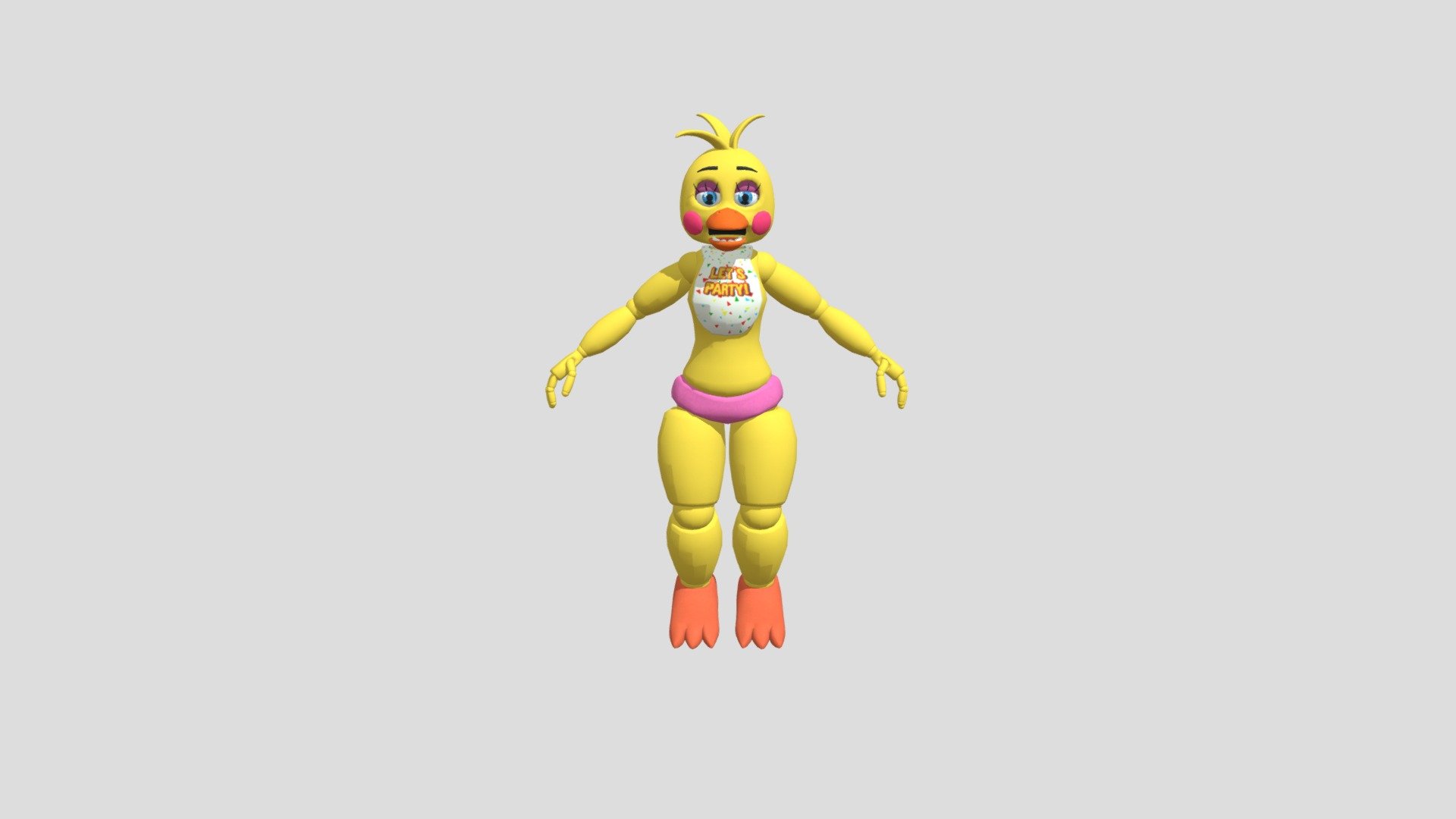 Toy chica 3D Model.