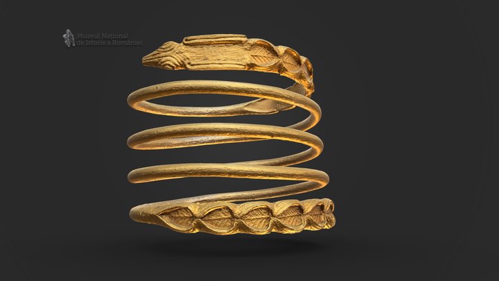 Brățara spiralică de aur nr. 14 3D Model