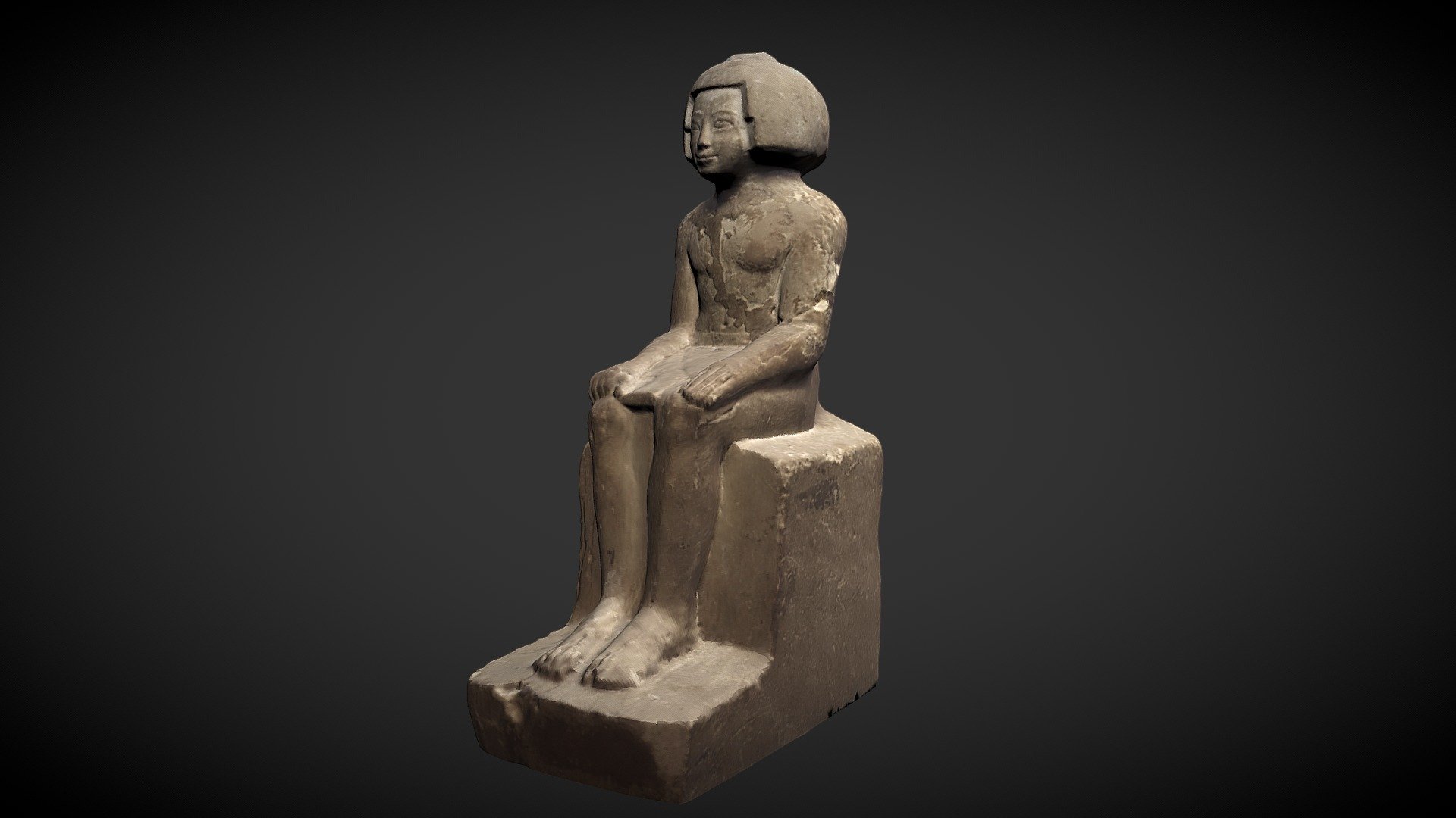 Limestone funerary statue of Iahhotep