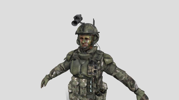 British Halo Marine 3D Model