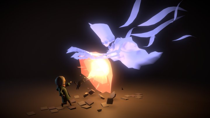 Fire Girl 3D Model