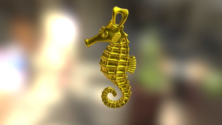 Seahorse Pendant 3D Model