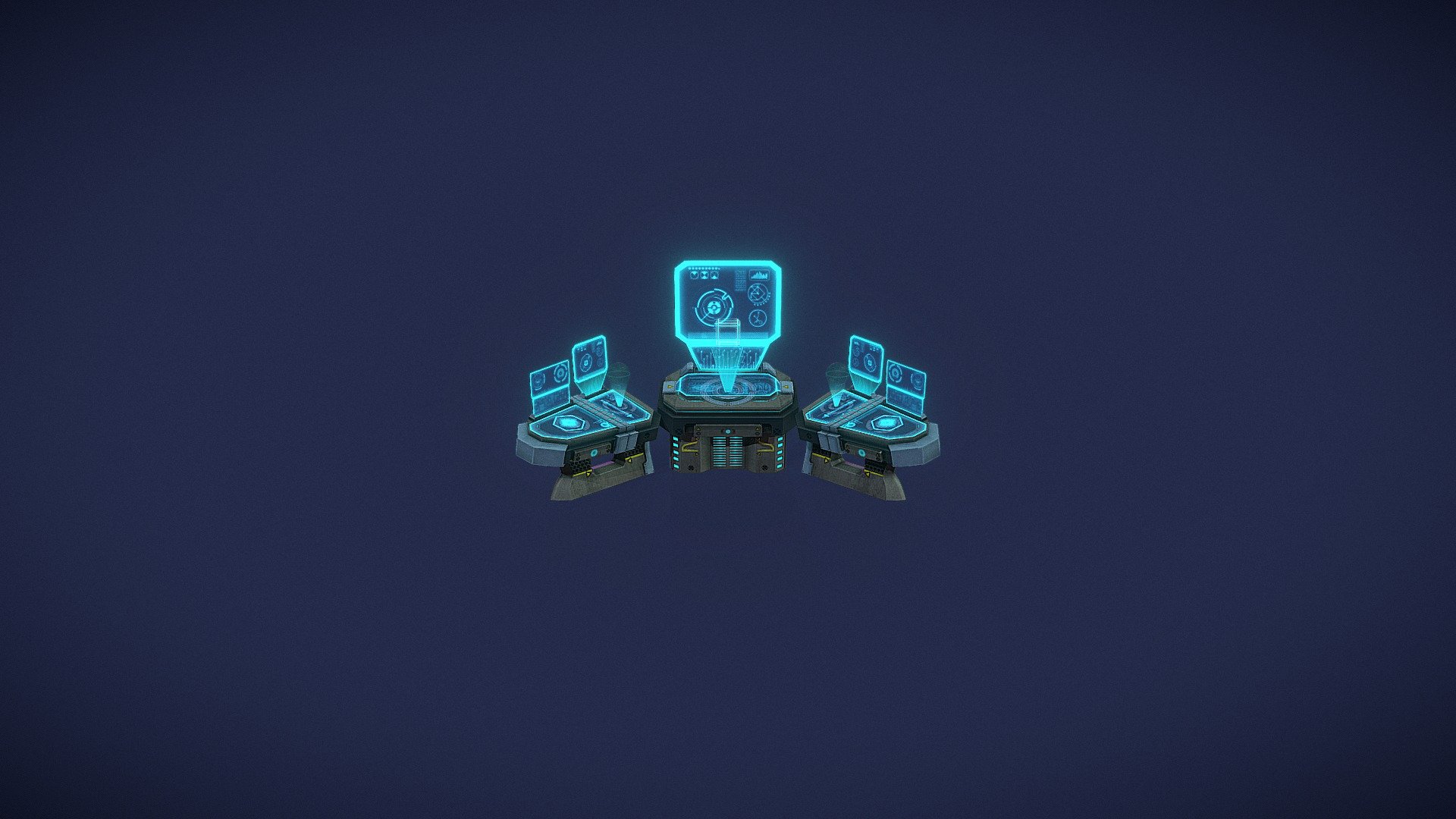 Sci-fi lowpoly Dashboard