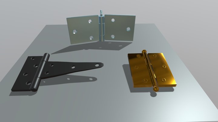 Different Types of Hinges 3D Model