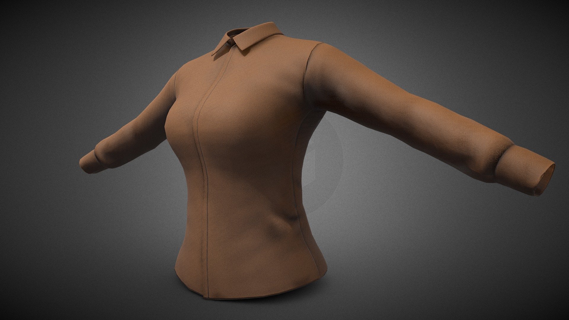 Female Brown Shirt Style 1 — Sketchfab embed 3D viewer