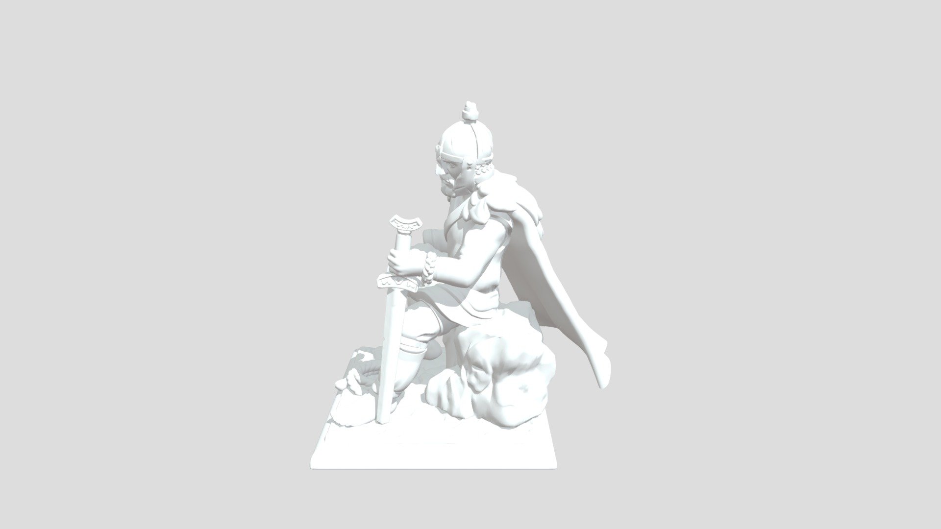 Seated Tyr Statue