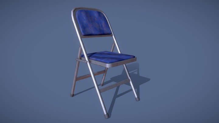 Metal Folding Chair 3D Model