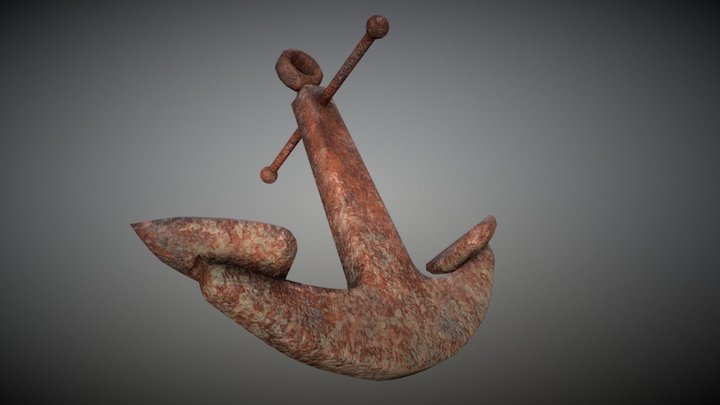 Decaying Ship Anchor 3D Model