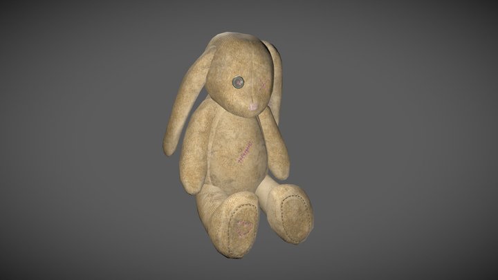 Stuffed Bunny Toy 3D Model