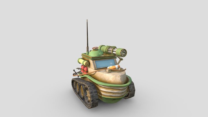 tank boat 3D Model