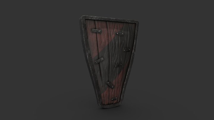Game Ready Heavy Tower Shield 3D Model
