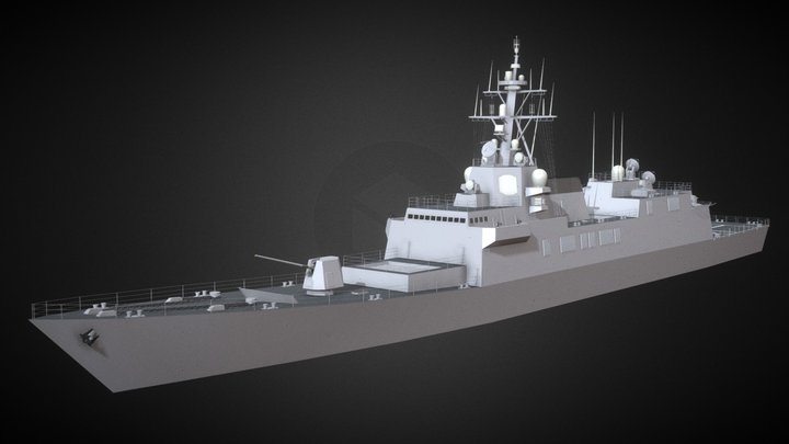 FFG-65 CLASS GUIDED MISSILE FRIGATE 3D Model