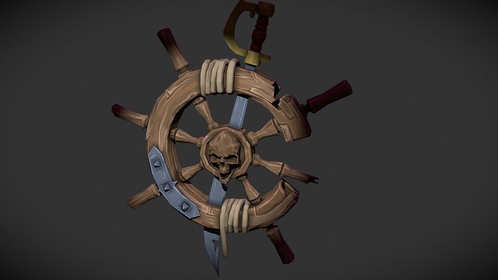 Pirate steeringwheel 3D Model