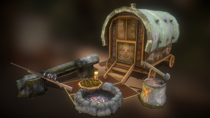 DAE 5 Finished props - Forest Loner 3D Model