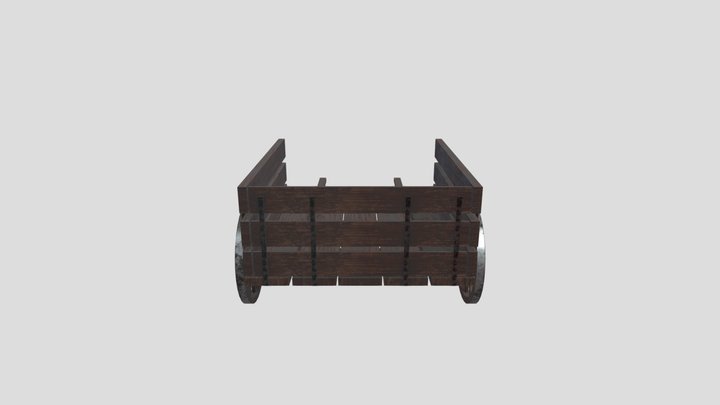 medieval two-wheel cart 3D Model