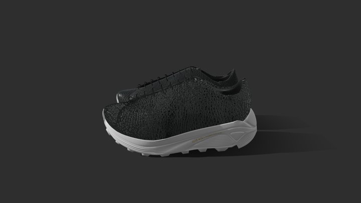 Artisan Custom Leather Sneakers: Dawn Flow 3D Model