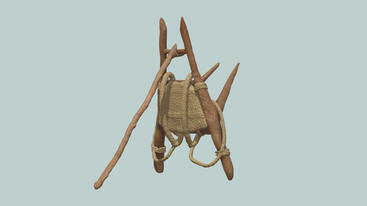 지게(korean carring tool) 3D Model