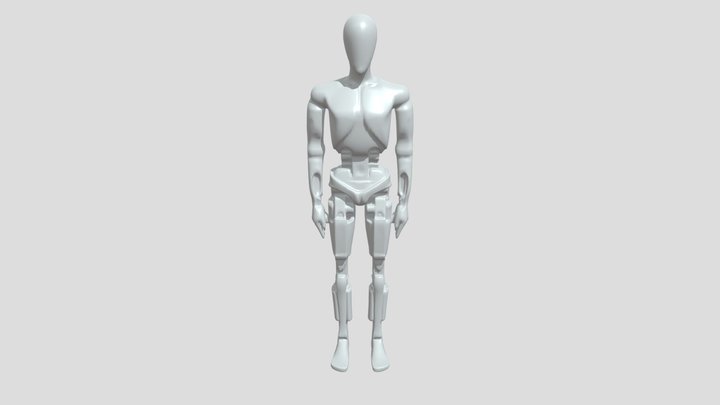 Humanoid bipedal robot 3D Model