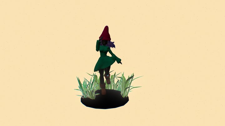 Gnome woman 3D Model