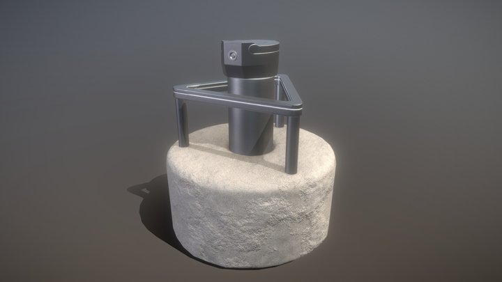 Groundwater Measuring Point 3 Low-Poly 3D Model
