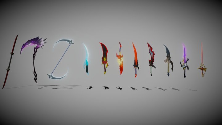 Solo Leveling Dagger Pack 3D Model