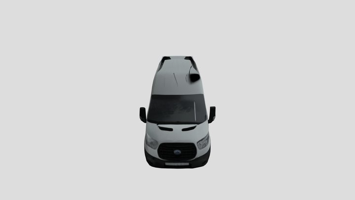 Realistic Transit Van – GLB 3D Model 3D Model