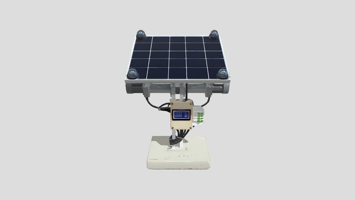 Solar-powered monitoring device 3D Model