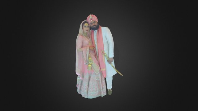Indian Wedding Couple Scan 3D Model