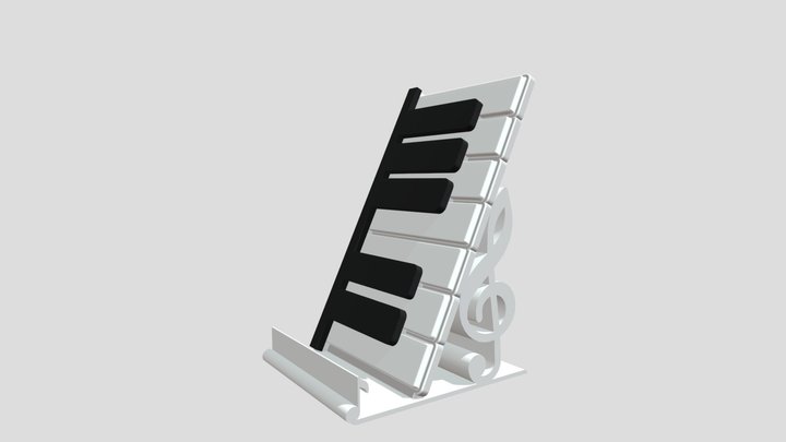 Piano Keys Phone Stand 3D Model