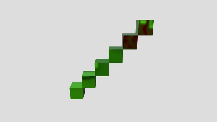 Metallic Stairs 3D Model