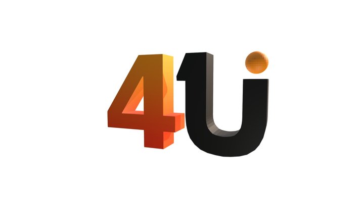 Логотип 4U сокращенный 3D Model
