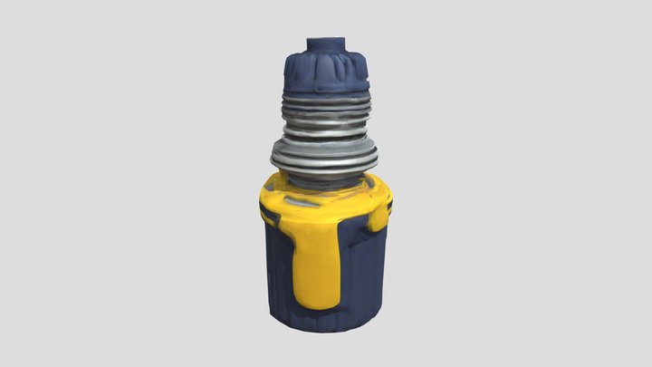 Yellow and Blue Nozzle 3D Model