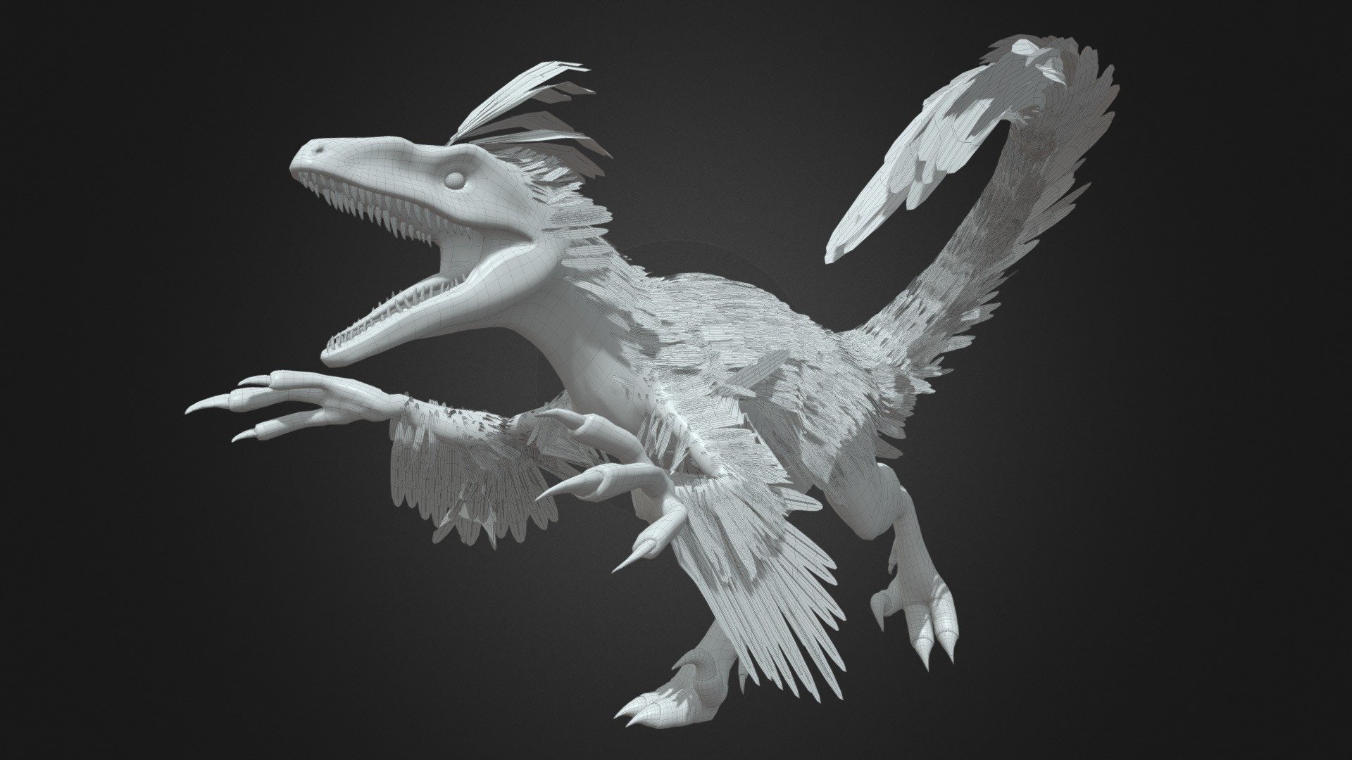 Pyroraptor Rigged Basemesh - 3D model by Creature Guard (@creatureguard ...