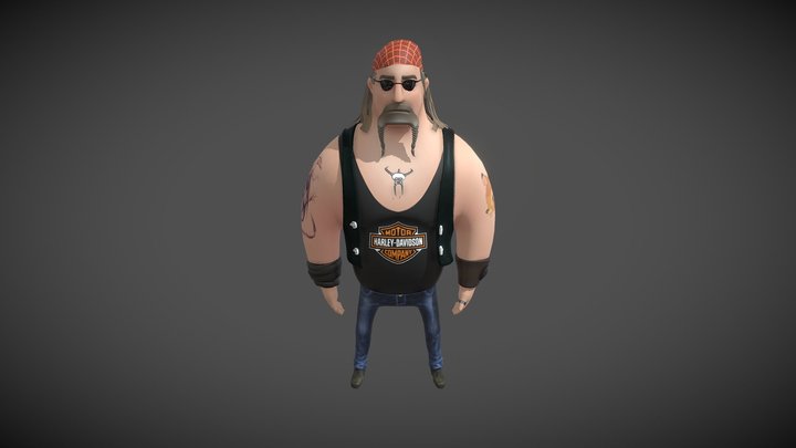 Cute Bike Rider 3D Model