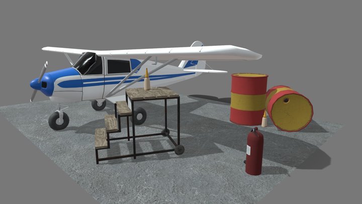 Hangar Diorama 3D Model