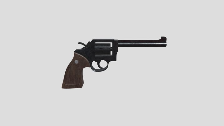 Simple Revolver 3D Model