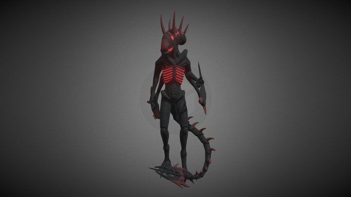 Xenomorph-pose1 3D Model