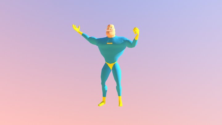 Superhero 3D Model