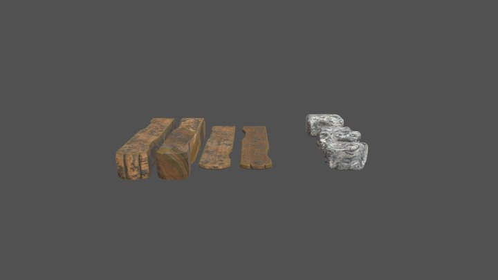 Planks_And_Rocks_1 3D Model
