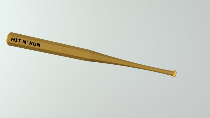 Low-Poly Baseball Bat 3D Model