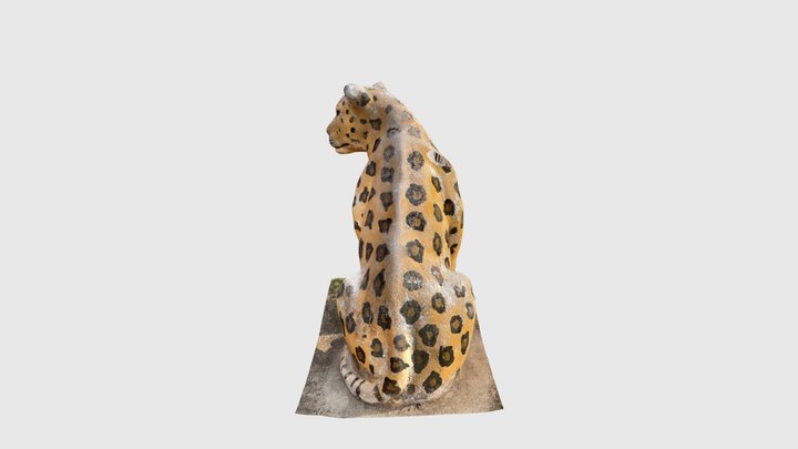 Leopard statue 3D Model