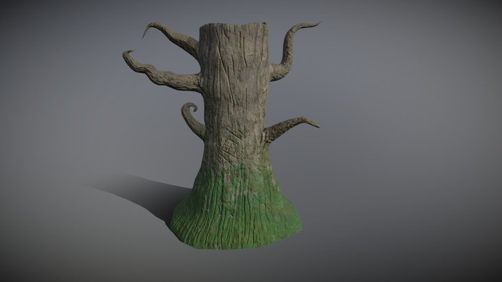 Árbol  con Musgo 3D Model