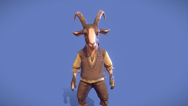 Baby Goat Billy - Goat Dad 3D Model