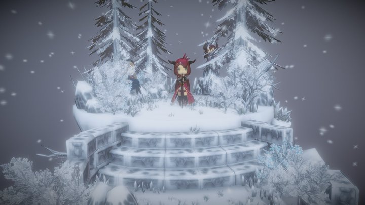 Heroine in the Snow Forest 3D Model