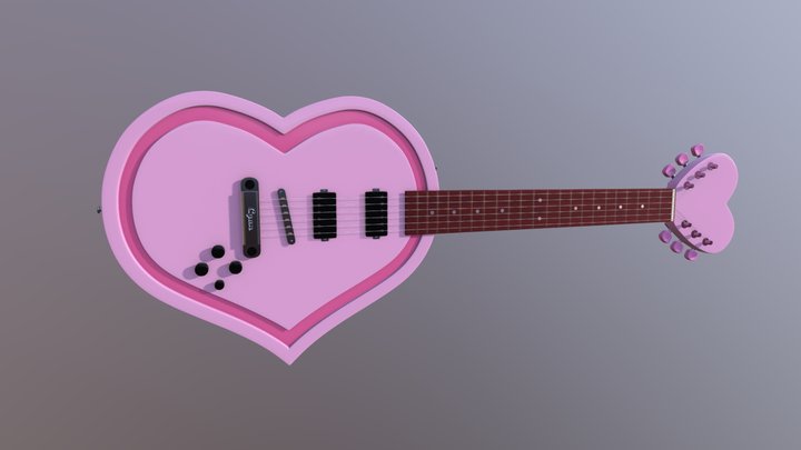Cyan's guitar 3D Model