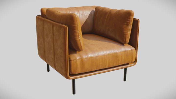 Crate&Barrel Wells Armchair 3D Model